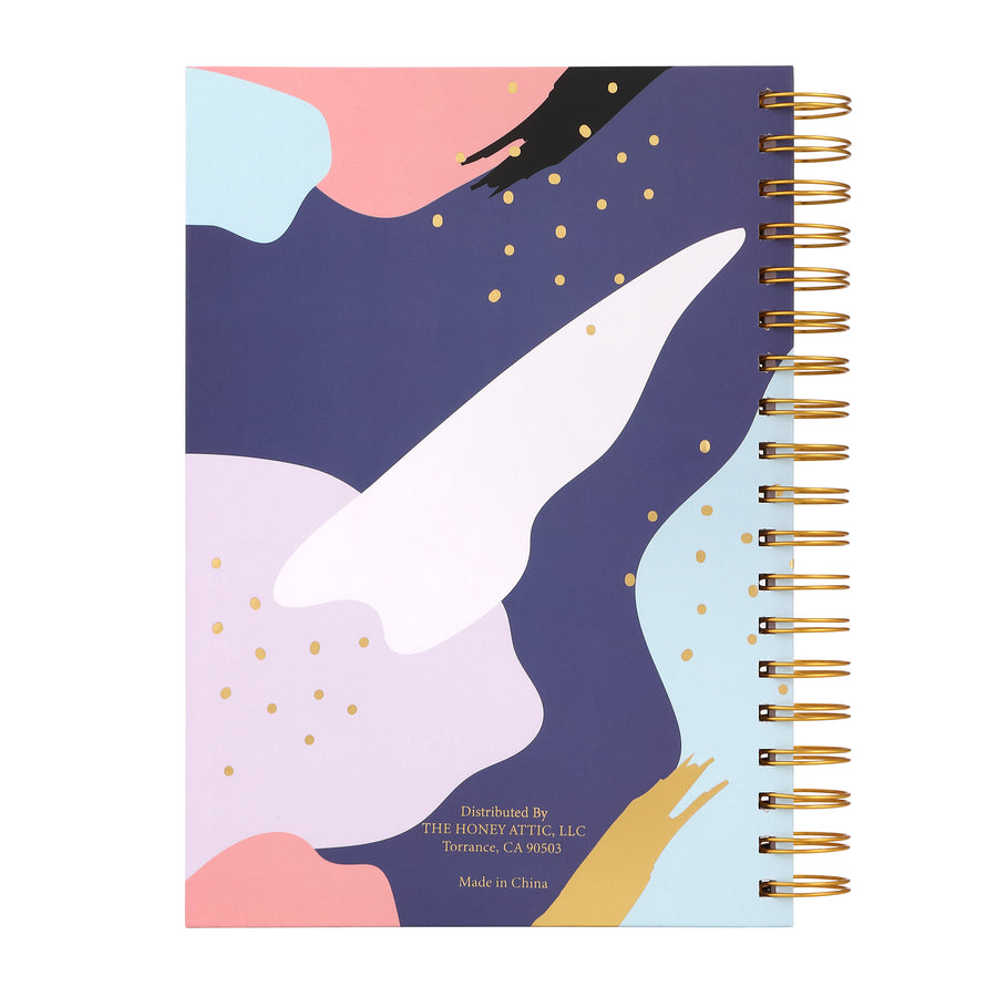 Starry Abstract Spiral Hardcover Notebook